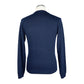 Blue Polyester Men Cardigan