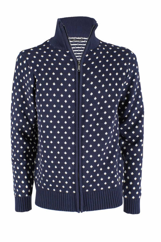 Blue Cotton Men Sweater