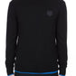 Black Cotton Men Sweater