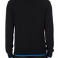 Black Cotton Men Sweater