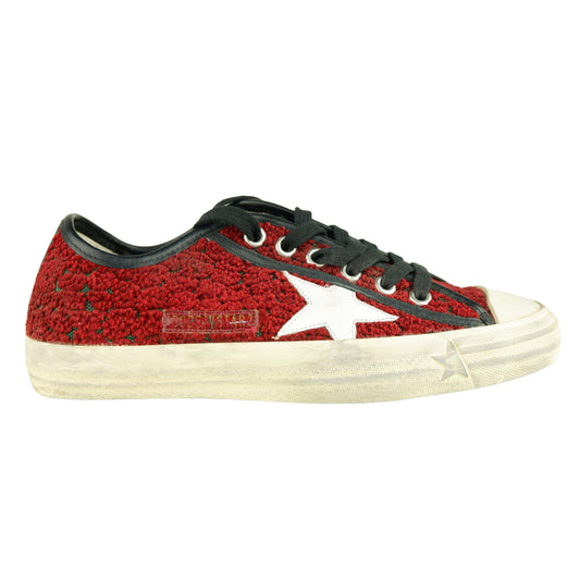 Red Leather Women Sneaker