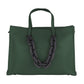 Green Polyethylene Women Shoulder Bag