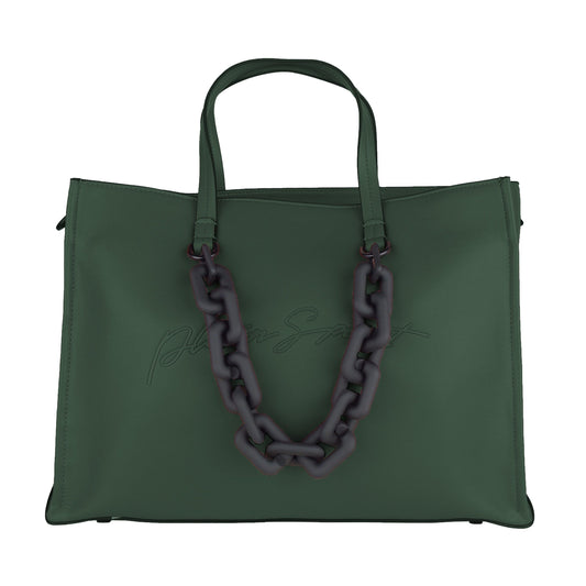 Green Polyethylene Women Shoulder Bag