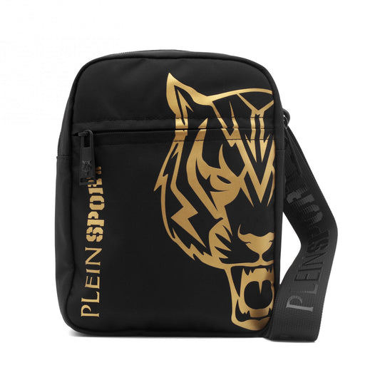 Black Polyester Men Messenger Bag