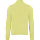 Elegant High Neck Yellow Cashmere Sweater
