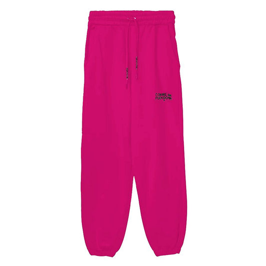 Fuchsia Cotton Women Sweatpant