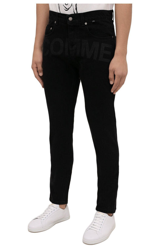 Black Cotton Men Jeans