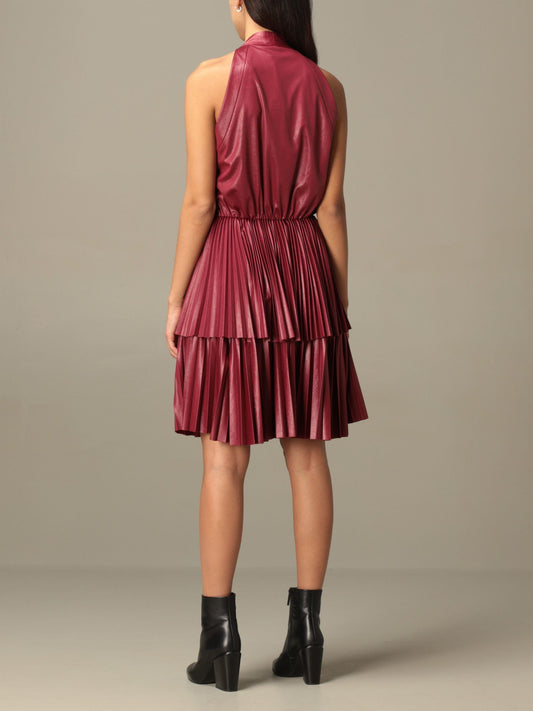 Red Polyester Women Dress