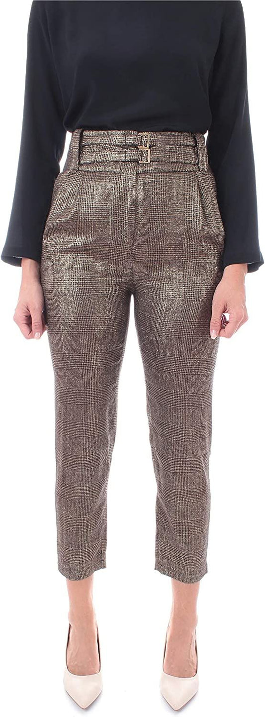 Gray Wool Blend Women Trouser