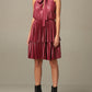 Red Polyester Women Dress