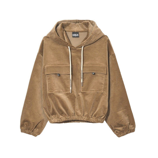 Brown Cotton Women Sweatshirt