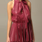 Red Polyester Women Dress