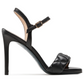 Black Leather Women Sandal