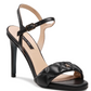 Black Leather Women Sandal