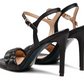 Black Leather Women Sandal