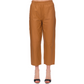 Brown Lamb Leather Women Trouser