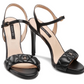 Black Leather Women Sandal