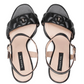 Black Leather Women Sandal