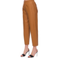 Brown Lamb Leather Women Trouser