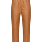 Brown Lamb Leather Women Trouser