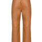 Brown Lamb Leather Women Trouser