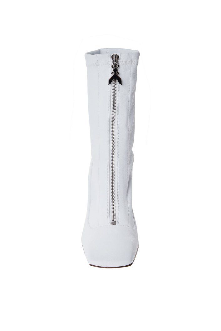 White Leather Women Boot