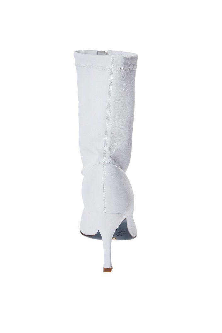 White Leather Women Boot