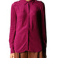 Fuchsia Viscose Long-Sleeved Shirt