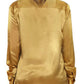 Yellow Viscose Women Shirt