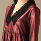 Red Polyester Women Dress