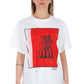 White Cotton Women T-Shirt