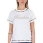 White Cotton Women T-Shirt