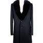 Black Virgin Wool Men Jacket