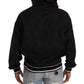 Elegant Black Logo Detailed Hooded Sweatshirt