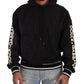Elegant Black Logo Detailed Hooded Sweatshirt