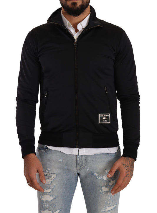 Elegant Full Zip Cardigan Sweater - Black