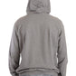 Elegant Gray Crown-Print Hooded Sweater