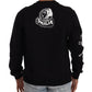Sicilian Motif Black Cotton Sweater