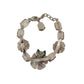 Elegant Silver Chain Bracelet with Charms & Crystals