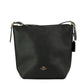 Val Black Pebbled Leather Duffle Shoulder Handbag Purse Bag
