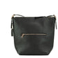 Val Black Pebbled Leather Duffle Shoulder Handbag Purse Bag