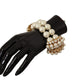 Elegant Faux Pearl Charm Bracelet