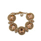 Champagne Crystal Gold Chain Bracelet