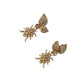 Chic Gold Beetle Clip On Earrings
