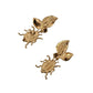Chic Gold Beetle Clip On Earrings