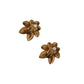 Elegant Gold Floral Clip On Earrings