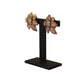 Elegant Gold Floral Clip On Earrings