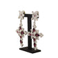 Elegant Silver Dangling Cross Clip Earrings