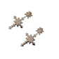 Elegant Silver Dangling Cross Clip Earrings
