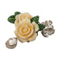 Elegant Dangling Rose Clip Earrings